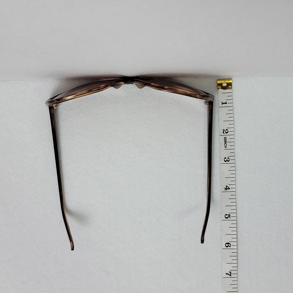 Vintage 1980s Oversized Sunglasses Black Flat Top Brow Tortoise Shell Taiwan ROC - Picture 9 of 11